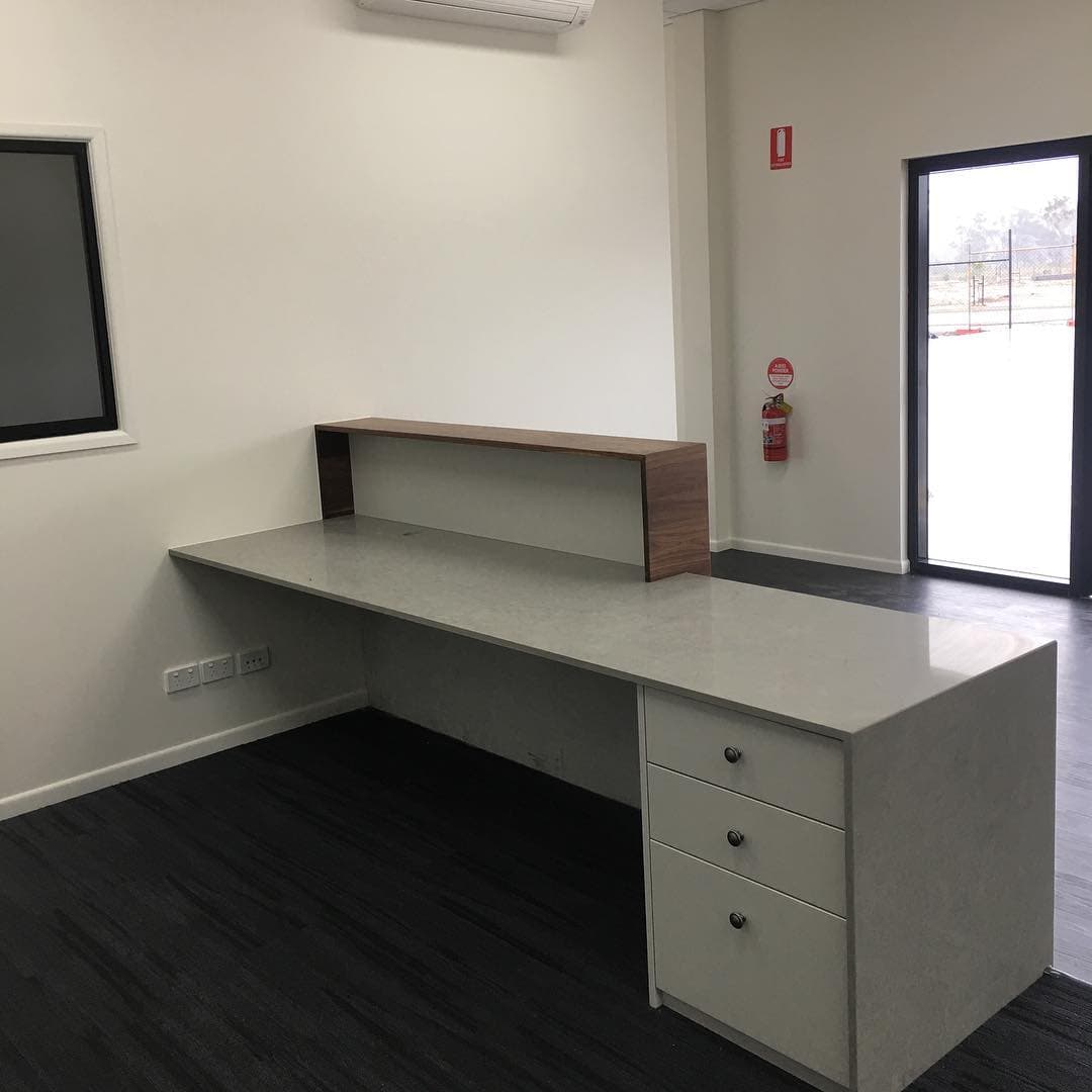 Office Reception with Built-In Cabinets — Keppel Kitchens in Yeppoon, QLD