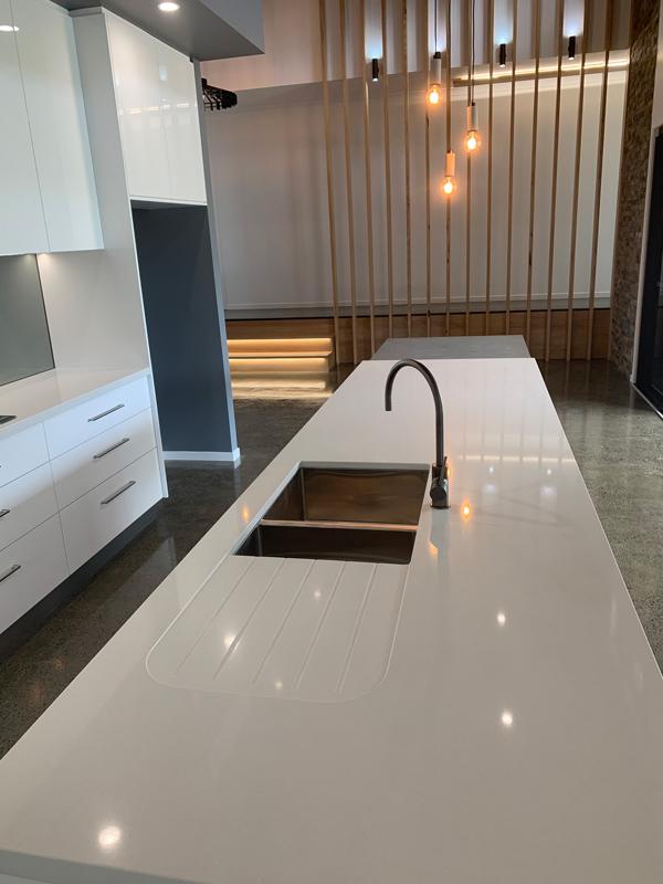 White Countertop Design — Keppel Kitchens in Yeppoon, QLD