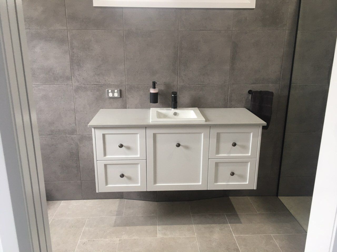 White Vanity Table — Keppel Kitchens in Yeppoon, QLD