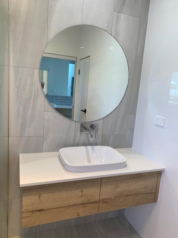 Circular Vanity Mirror — Keppel Kitchens in Yeppoon, QLD