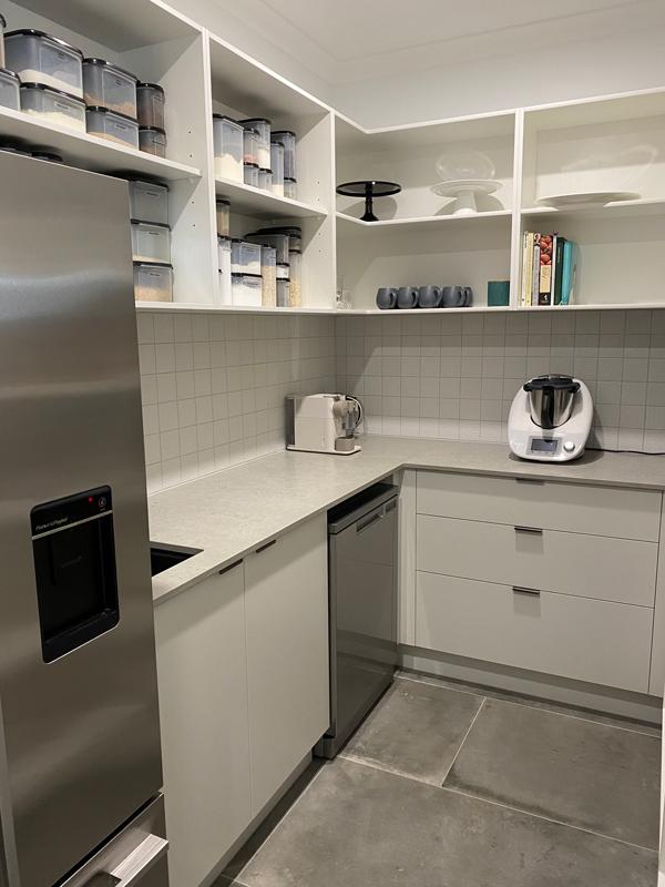 Kitchen With Hanging Cabinets — Keppel Kitchens in Yeppoon, QLD