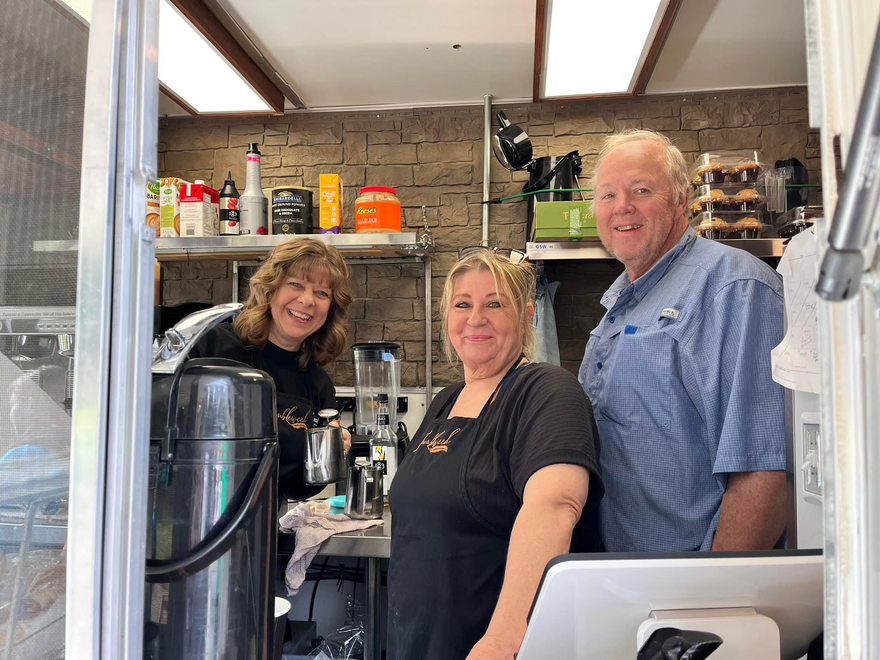 Tumbleweed Coffee Company team serving customers at mobile coffee truck in Statesville NC