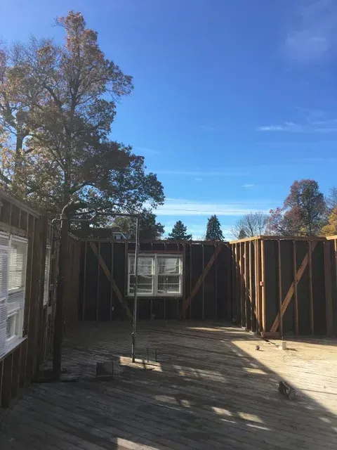 newly demolished house