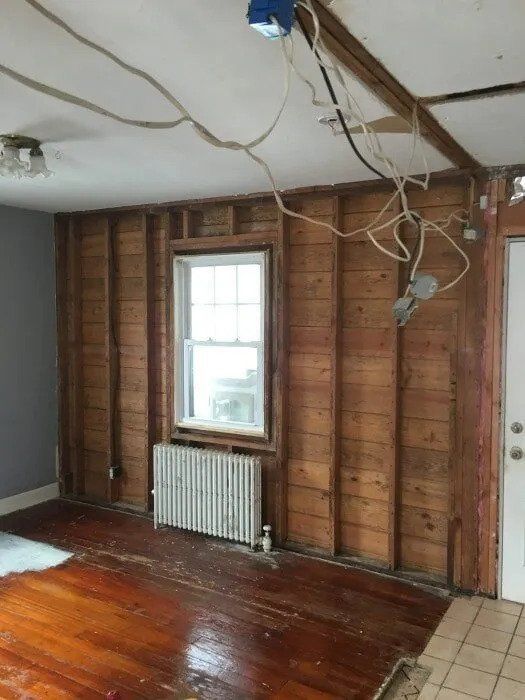 newly removed interior wall