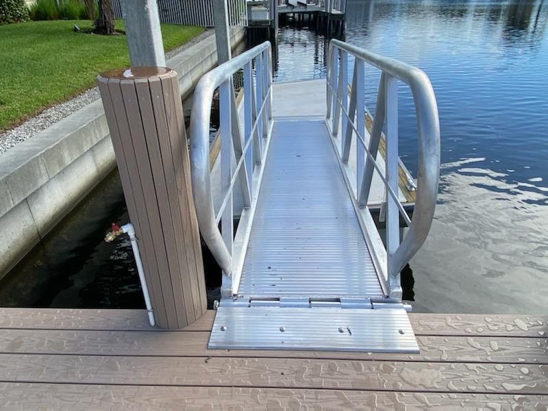 Small Steel Bridge Entrance — Marco Island, FL — Collier Seawall & Dock