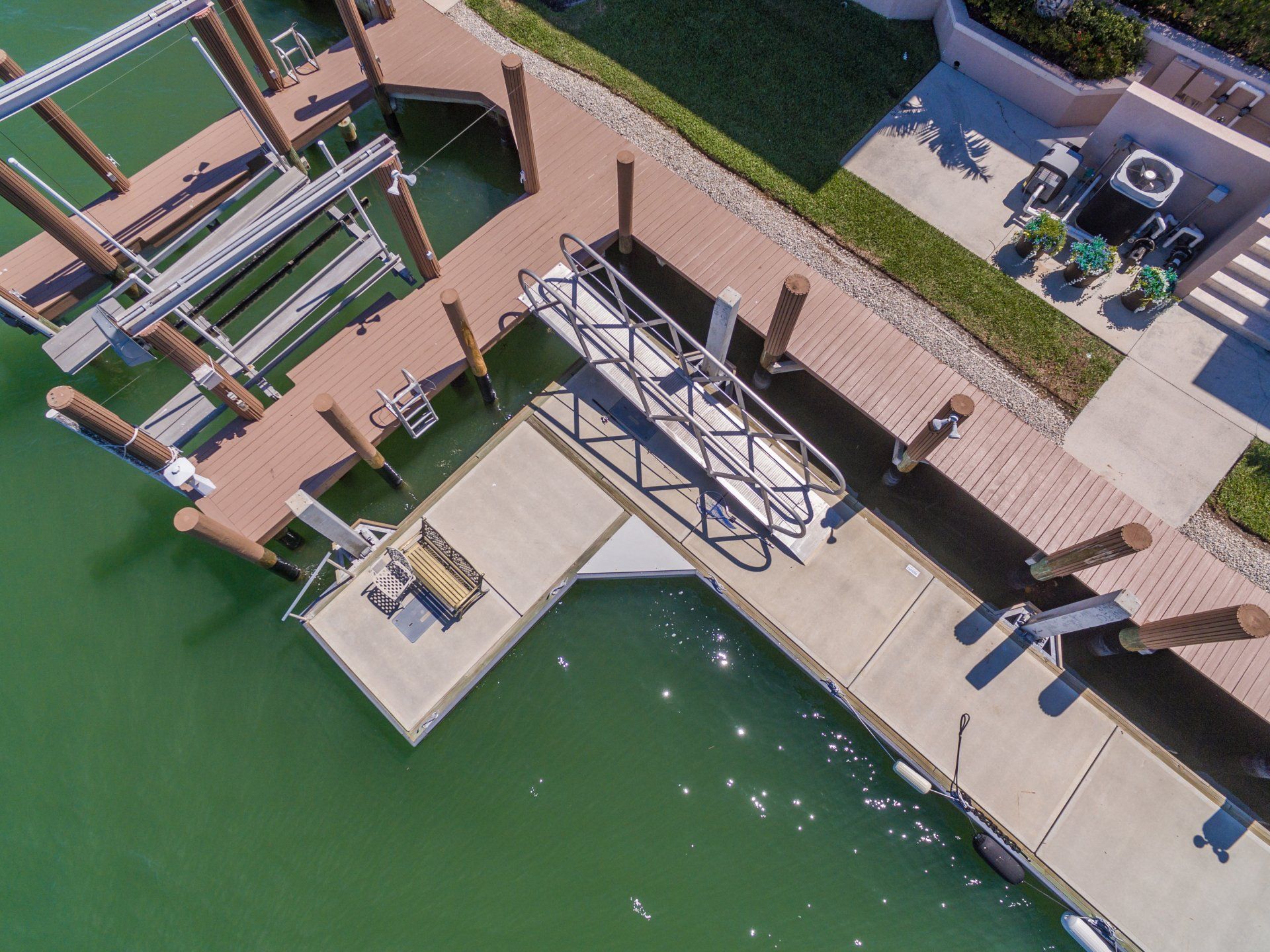 Top View of Docks — Marco Island, FL — Collier Seawall & Dock