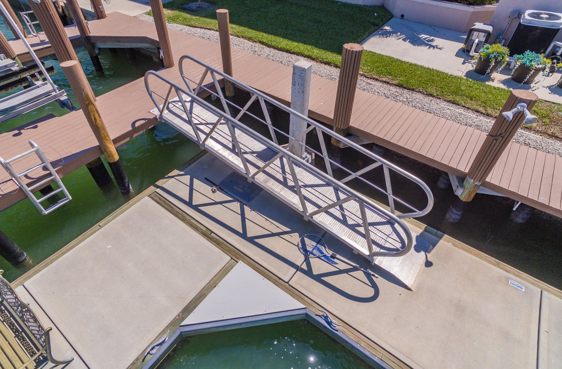 Top View of Dock Bridge — Marco Island, FL — Collier Seawall & Dock