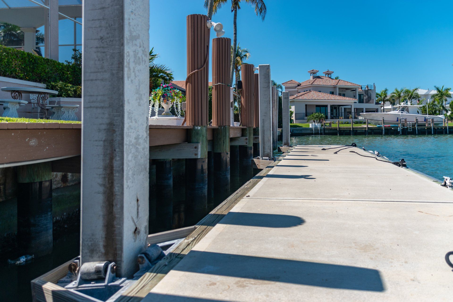 Under Construction Dock — Marco Island, FL — Collier Seawall & Dock