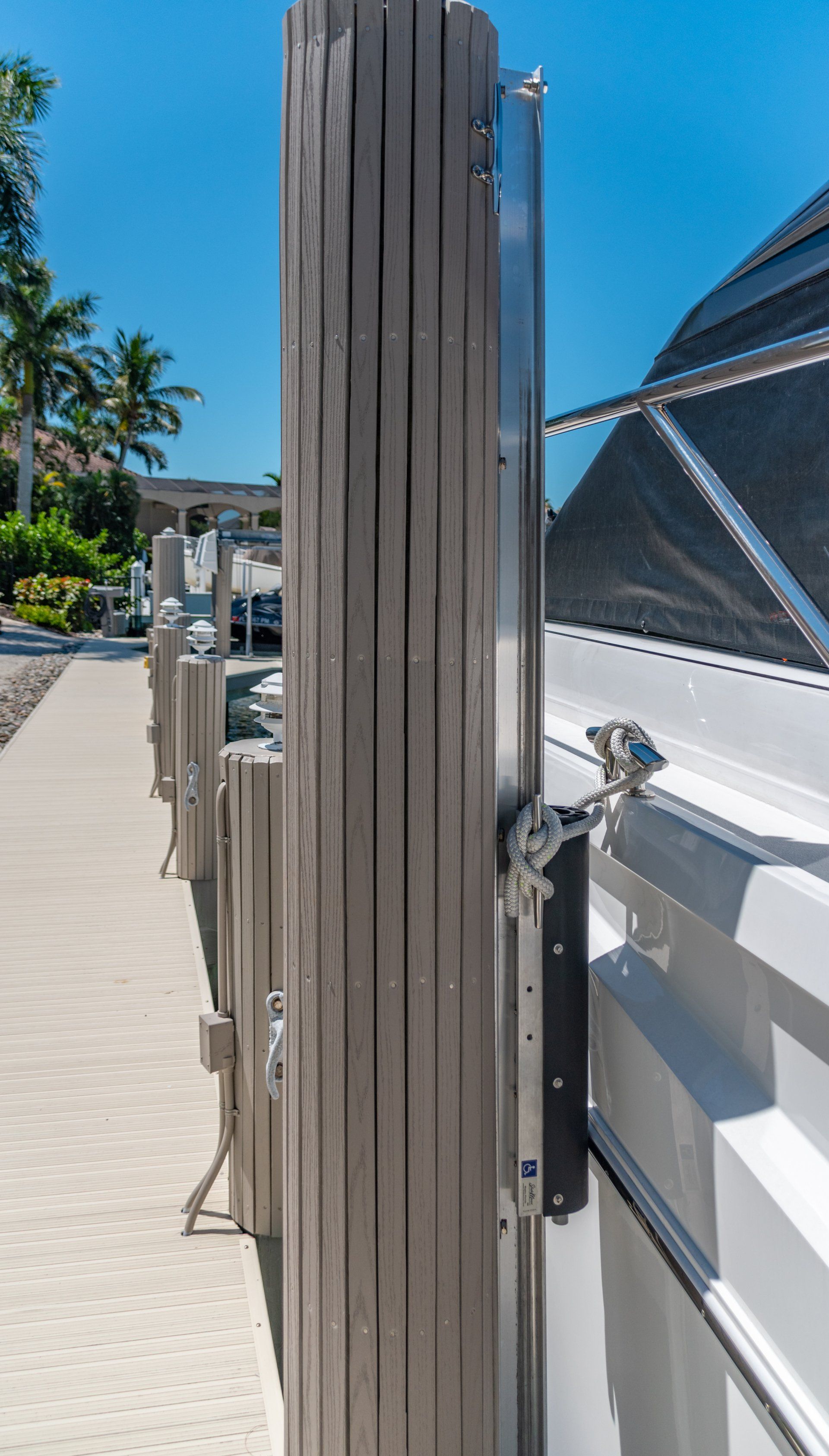 Tall Wooden Pillar — Marco Island, FL — Collier Seawall & Dock