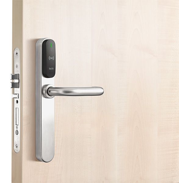 A Wooden Door with A Keypad on It — East Coast Locksmiths in Port Macquarie, NSW