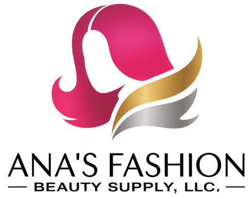 Logo for Ana's Fashion Beauty Supply LLC: pink and gold hair silhouette with company name below.