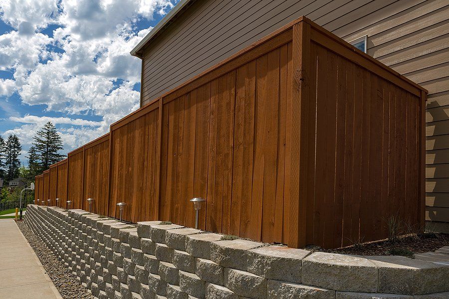 newly installed wood fence