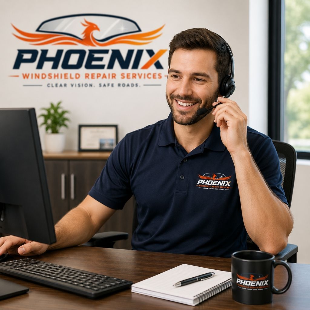 Phoenix windshield repair Services customer service working on auto glass claim