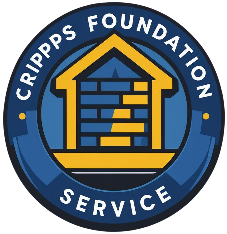 Cripppps Foundation logo: blue and yellow house symbol inside a blue circle with 