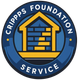 Cripppps Foundation logo: blue and yellow house symbol inside a blue circle with 