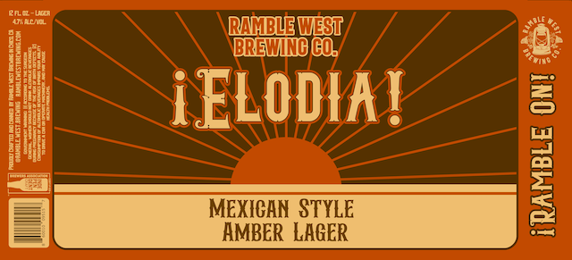 a label for a mexican style amber lager