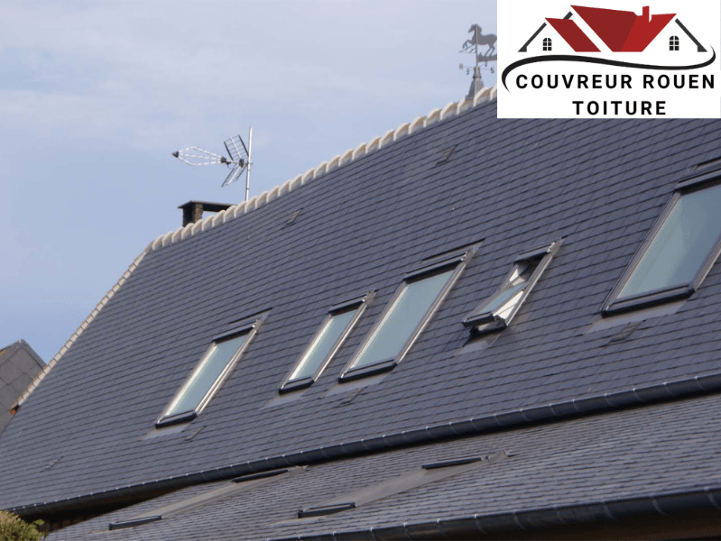 pose de fenêtre de toit / velux à Rouen par notre entreprise de couverture