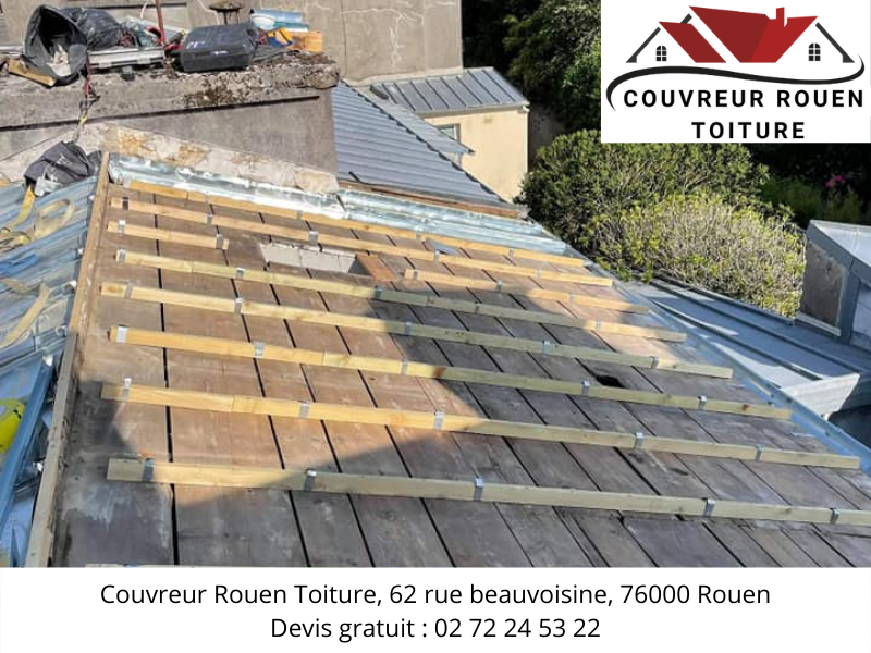 réfection toiture en zinc à Rouen