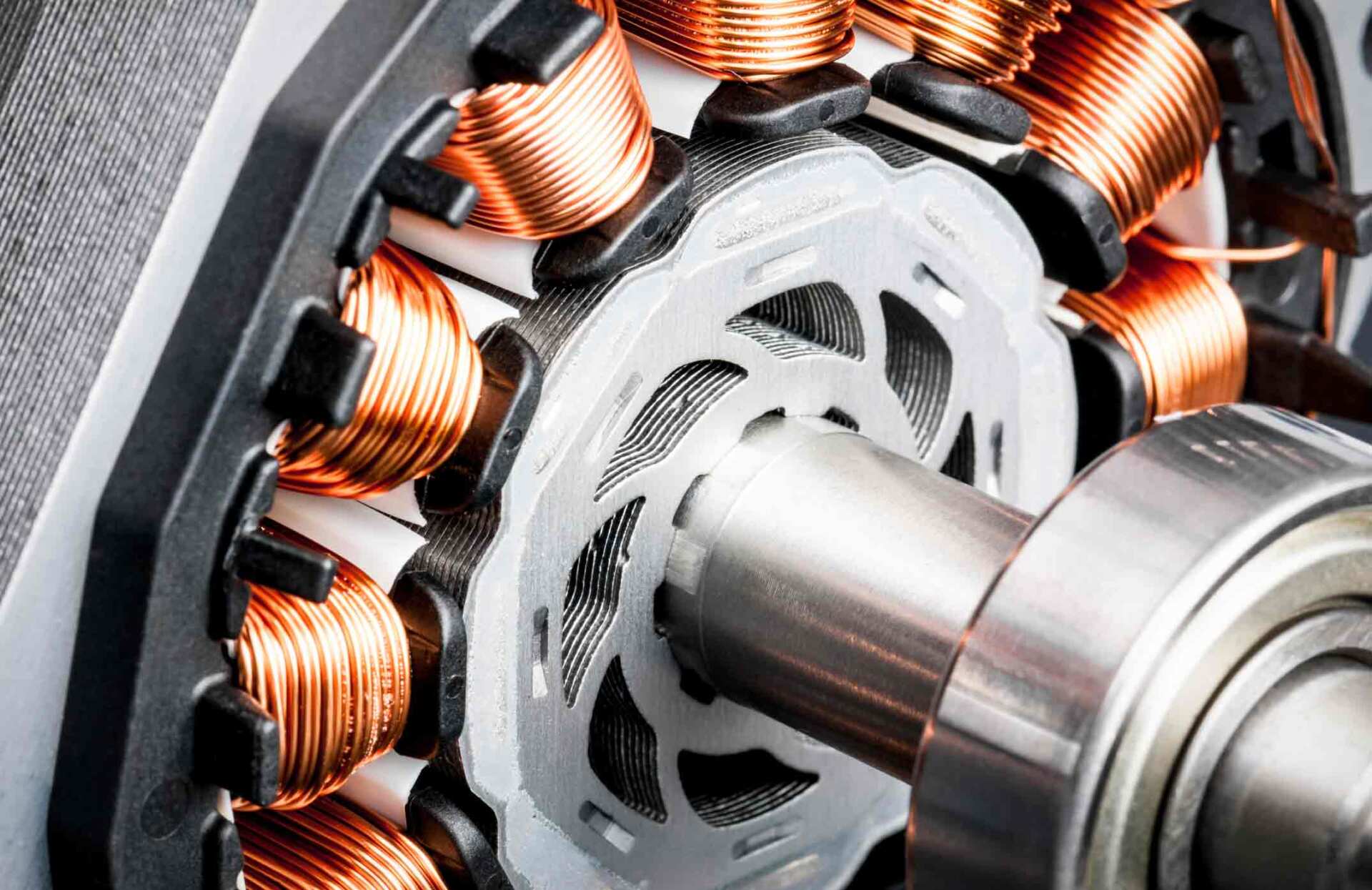 Closeup of a ball bearing