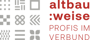 Logo Altbauweise in Rot und Grau