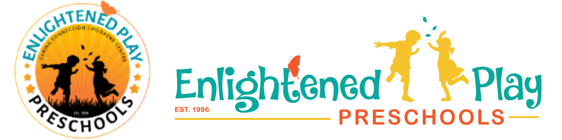 The logo for enlightened play preschools is shown