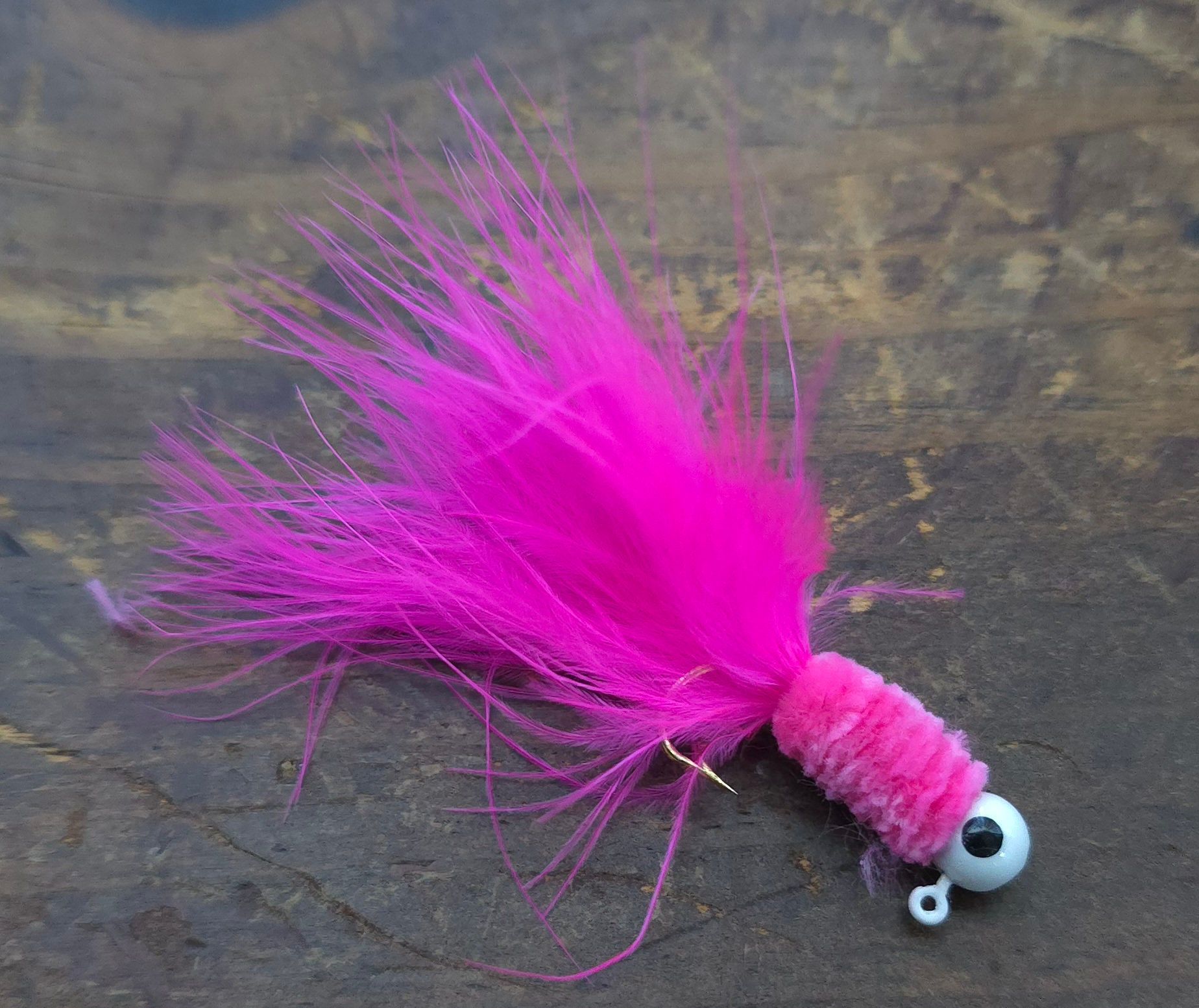 pink feathered jig