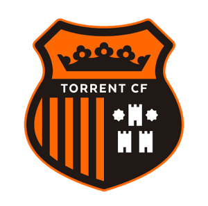 An orange and black shield with torrent cf written on it