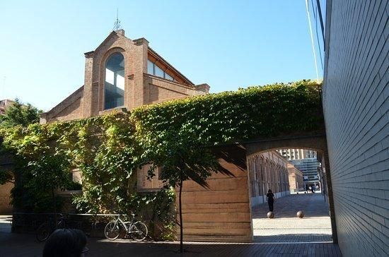 A building with a bicycle parked in front of it