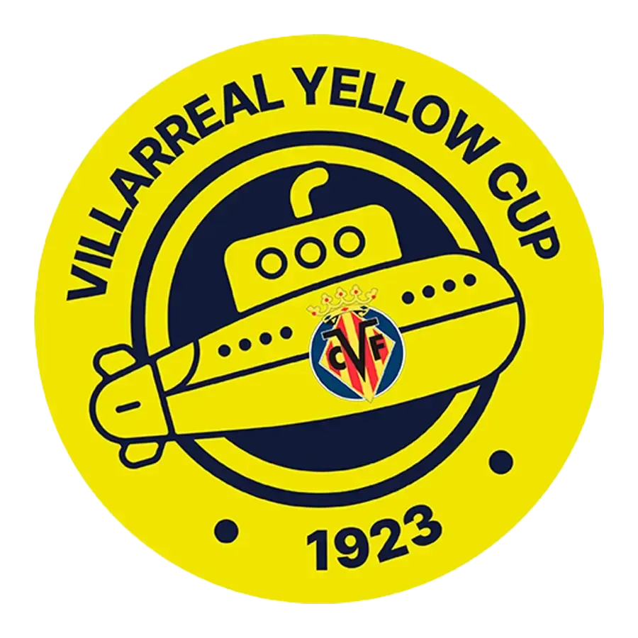 Villarreal yellow cup 1923 logo with a submarine in the center