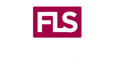 Logo with the letters FLS in white within a burgundy rectangle.