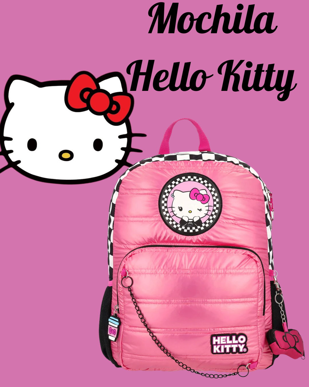 Mochila Hello kitty Rosa
