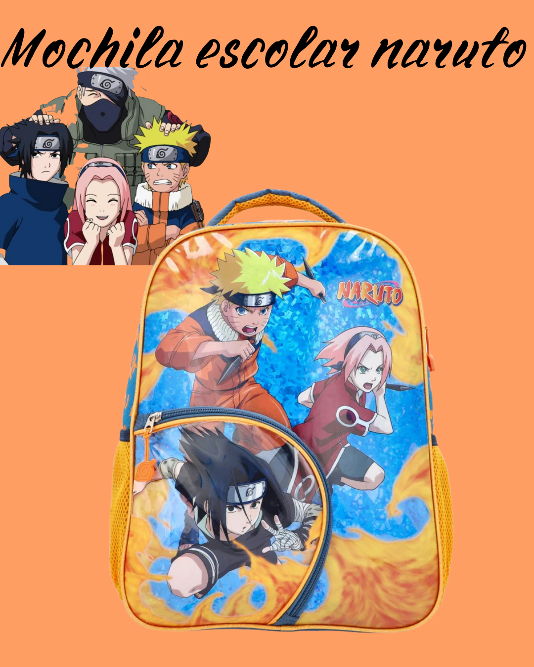 Mochila escolar naruto