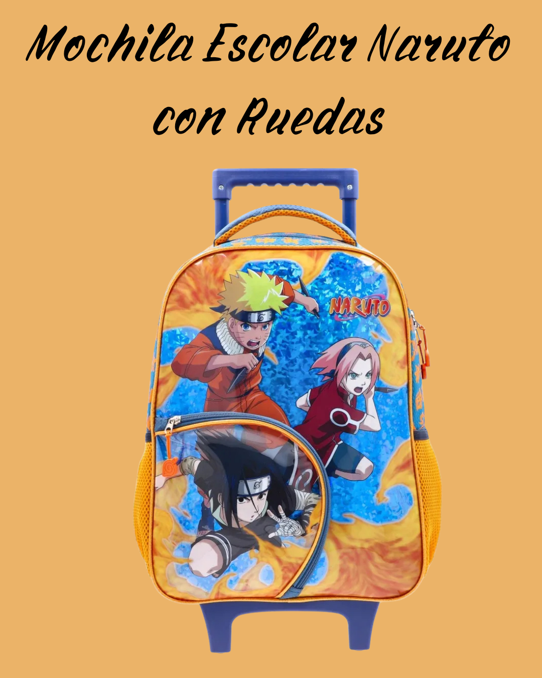 Mochila Escolar Naruto con Ruedas