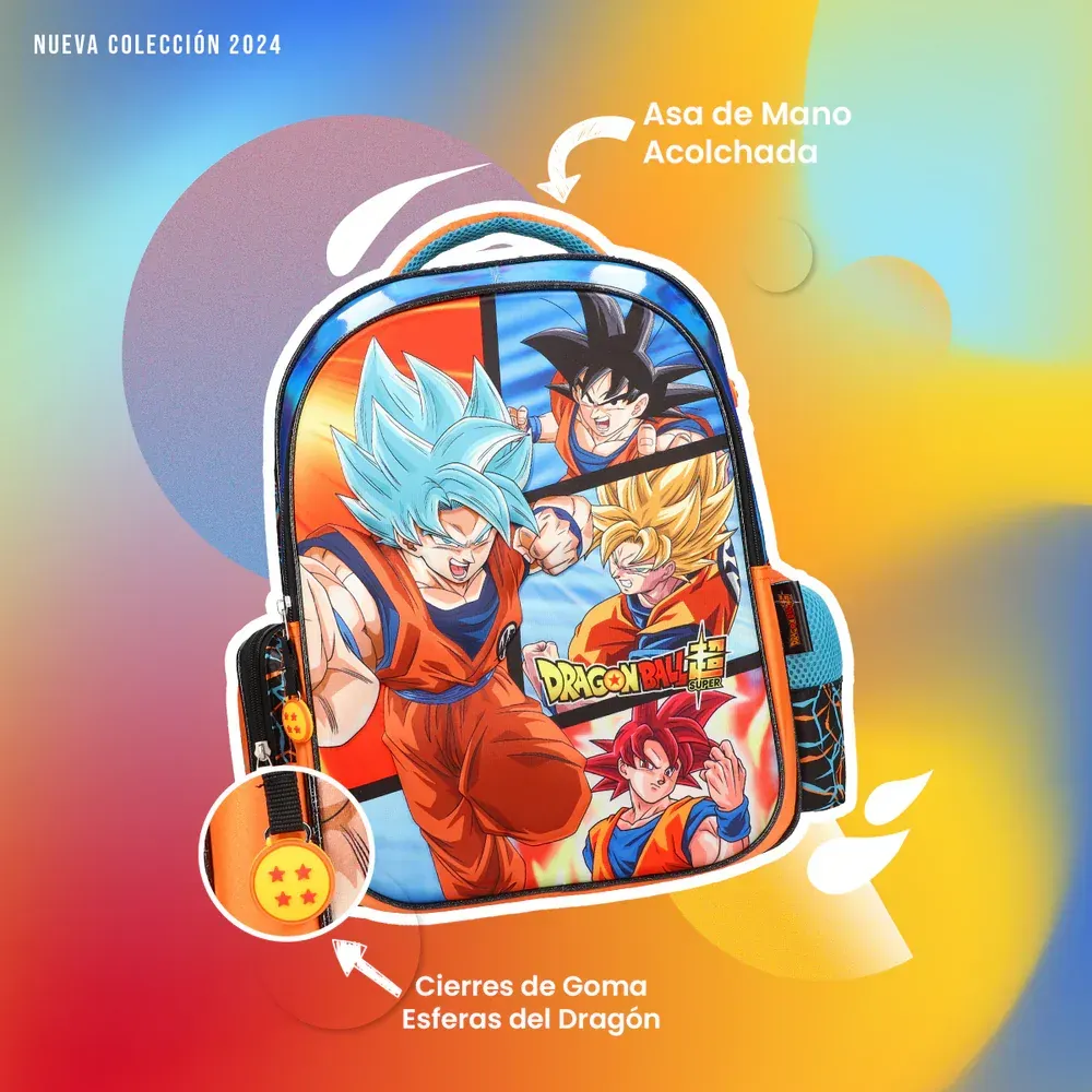 Mochila escolar Goku nivel Blue