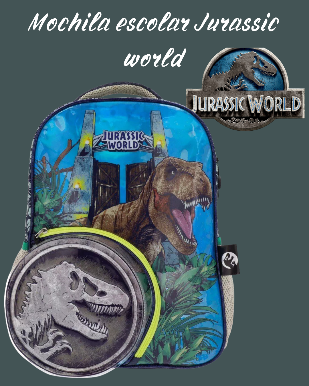 Mochila escolar Jurassic world