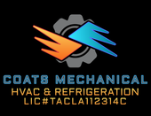 Logo: gray gear, orange/blue flame, text