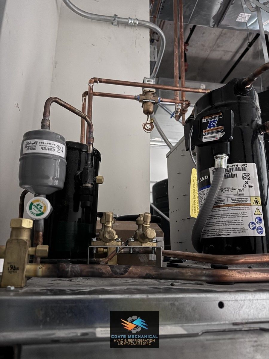 A Copeland Compressor. Quality parts, careful installation. Every refrigeration job gets our full attention to detail.