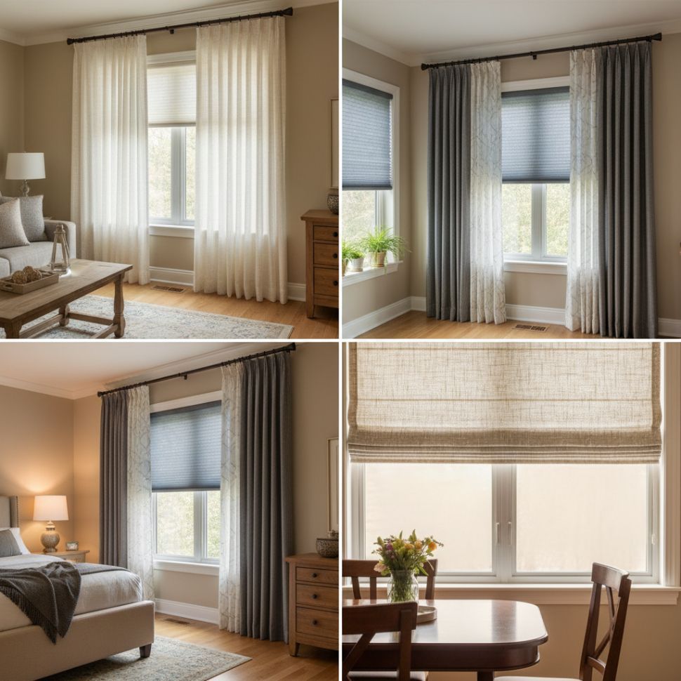 Beautiful Home with Window Treatments