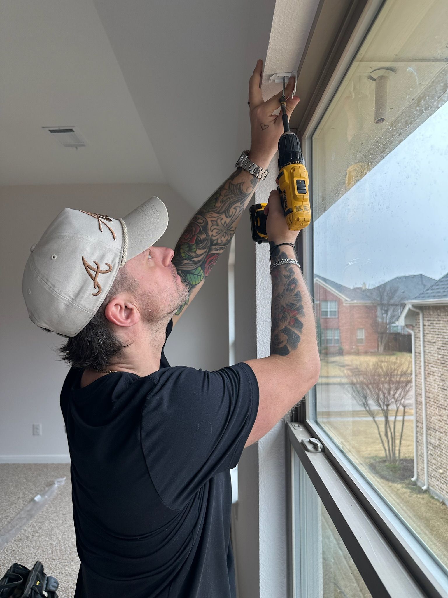 Plantation shutters install boosting resale value in a Dalton, GA home