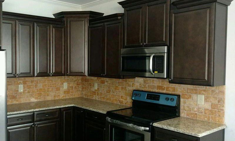 Custom Cabinet Design — Kitchen with Maple Cabinets in Matthews, NC