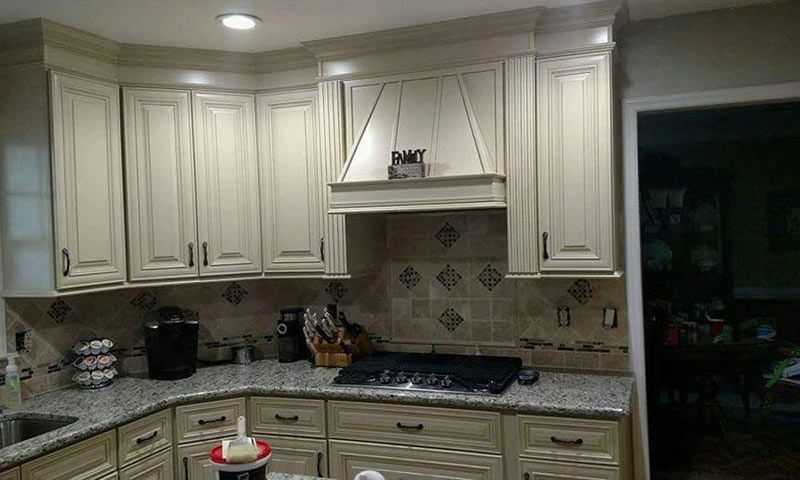 Custom Remodeling — White Custom Kitchen Design in Matthews, NC