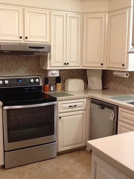 Custom Design Cabinet — Kitchen with New White Cabinets in Matthews, NC