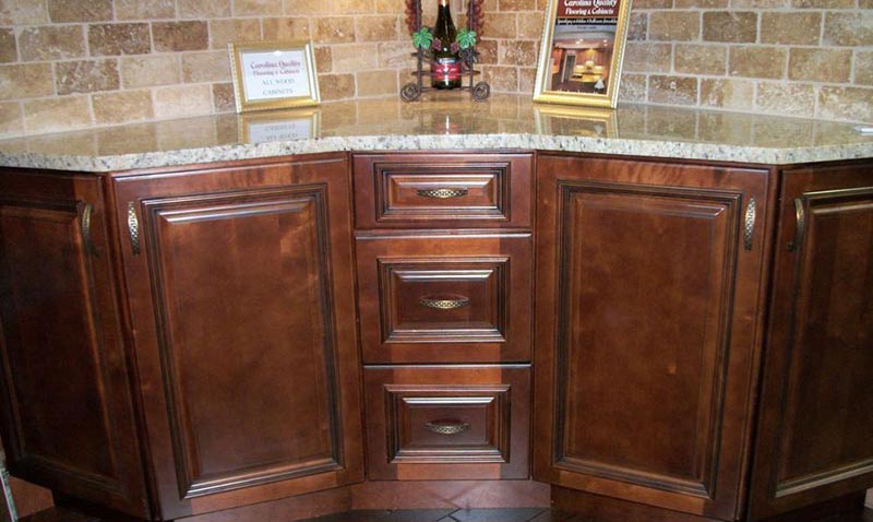 Quality Installation — Wooden Marble Countertop in Matthews, NC