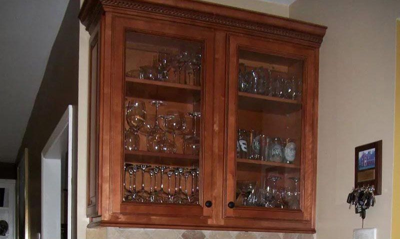 Custom Cabinet — Wooden Cabinet for Glasses in Matthews, NC