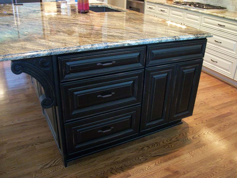 Custom Cabinets — Close-up View of Marble Countertop in Matthews, NC