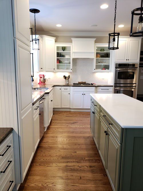 New Kitchen Remodeling — Inside View of Kitchen with White Cabinets in Matthews, NC