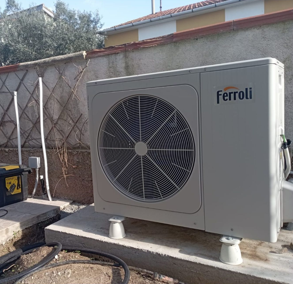 Installazione di pompa di calore Mitsui