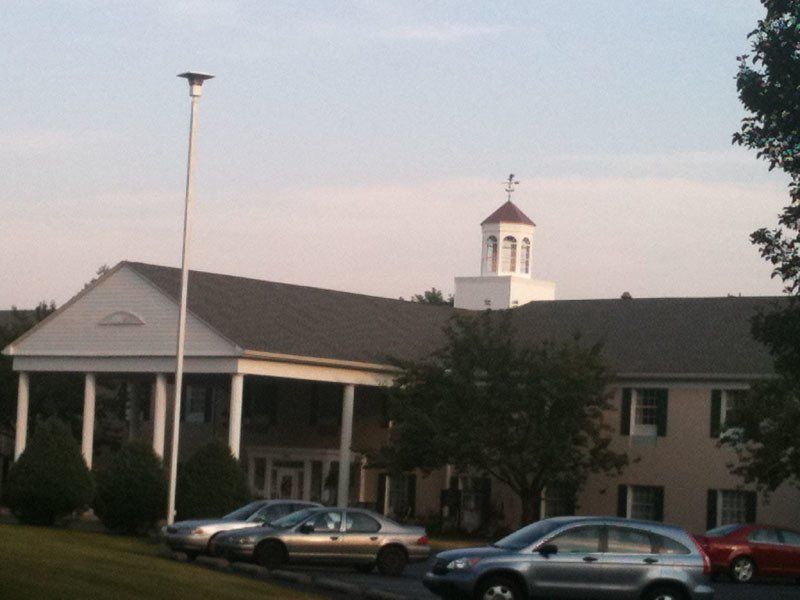 A building with a clock tower on top of it