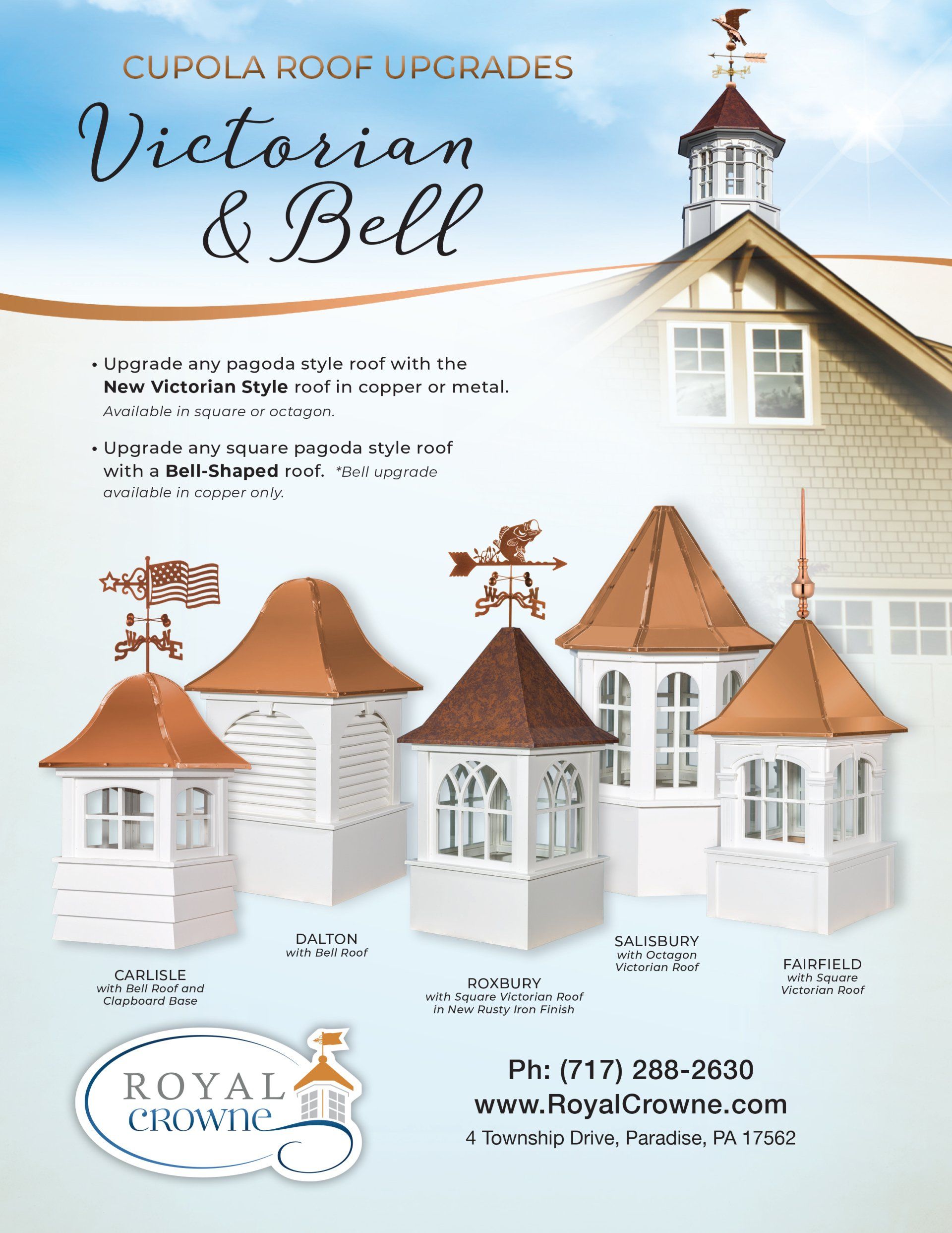 Victorian and Bell Cupola Roof Upgrades