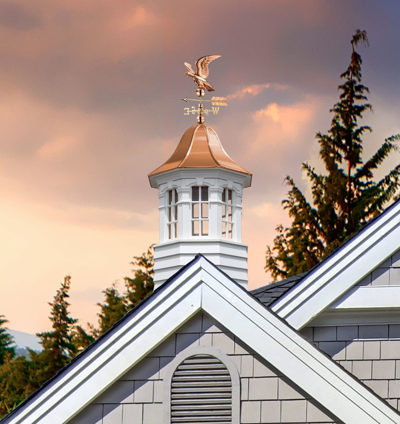 Cupola, weathervane, copper